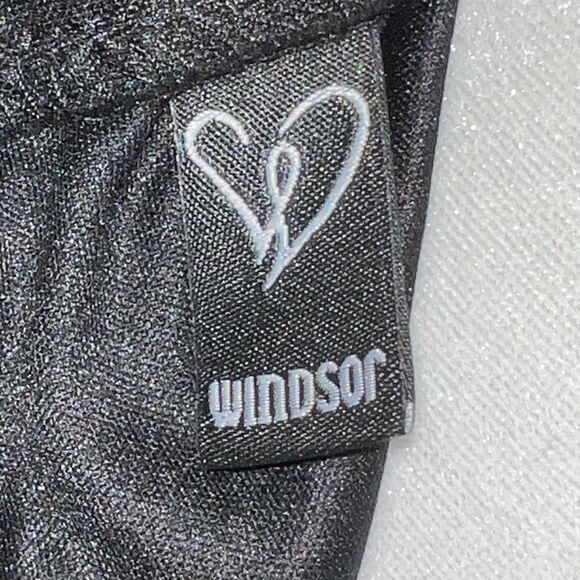 Windsor beautiful black tulle long lace up back prom or formal dress. - Picture 14 of 15